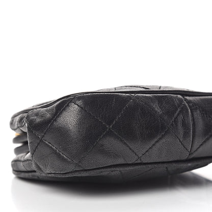 Chanel Lambskin Quilted CC Small Kisslock Evening Bag Black 10 of 12