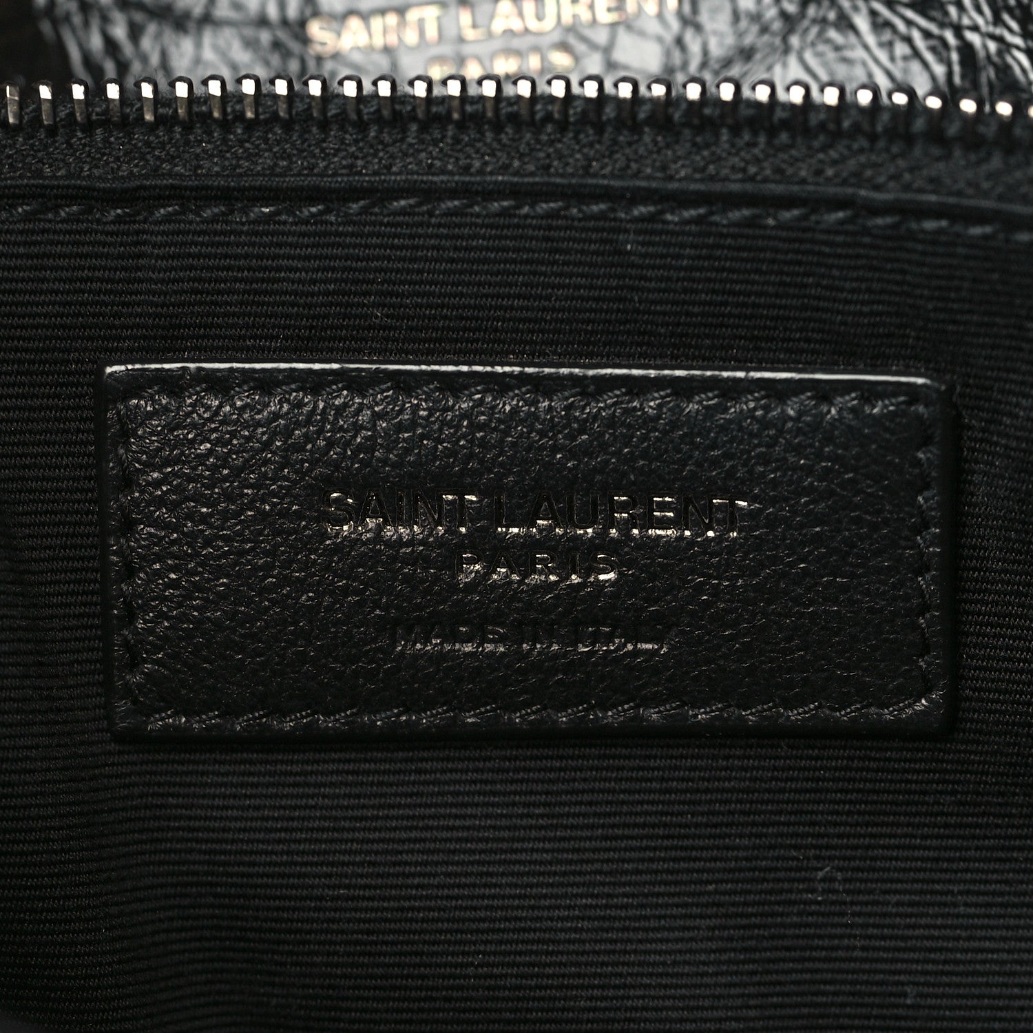 Saint Laurent Crinkled Calfskin Matelasse Monogram Medium Niki Chain Satchel Black 6 of 8