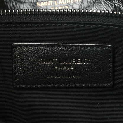 Saint Laurent Crinkled Calfskin Matelasse Monogram Medium Niki Chain Satchel Black 6 of 8
