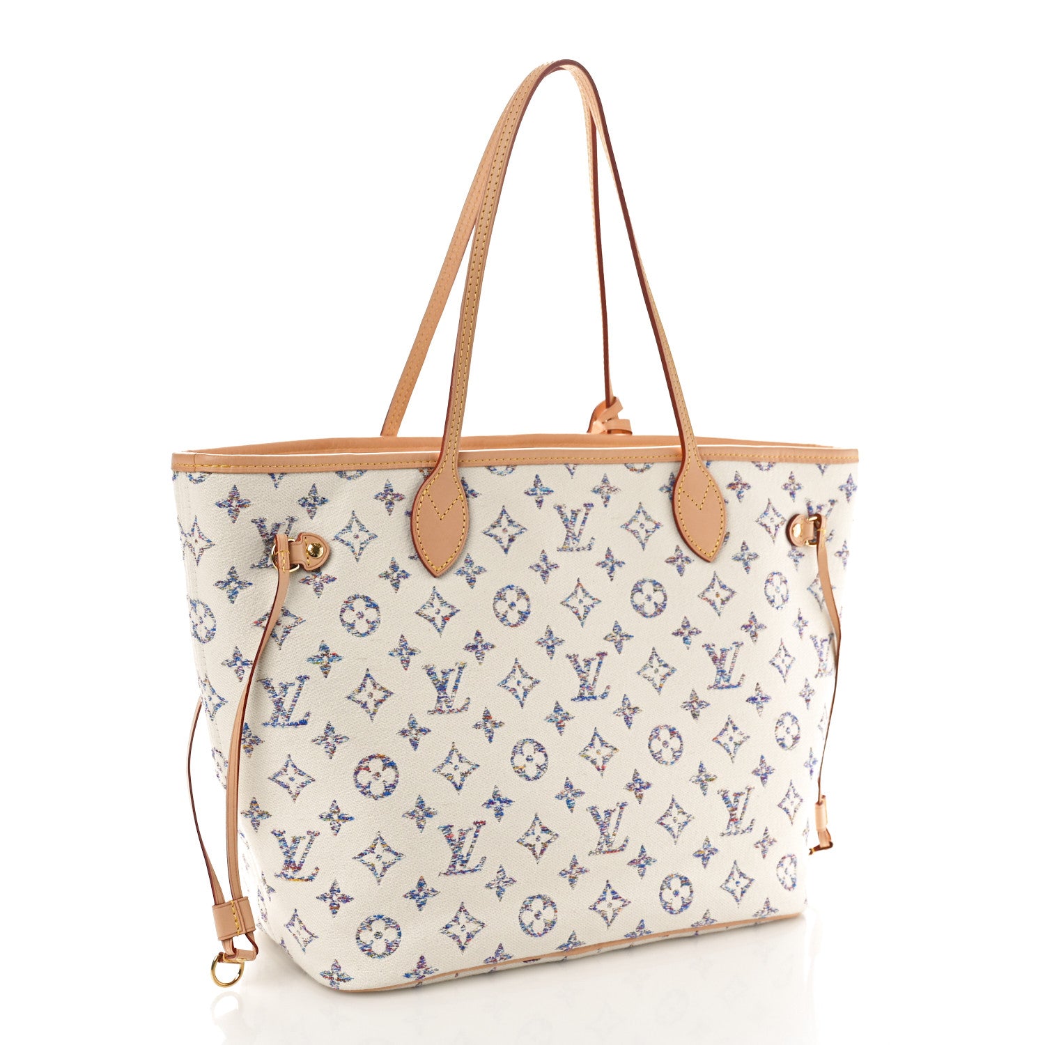 Louis Vuitton Monogram Jacquard Neverfull MM Multicolor Beige 4 of 9
