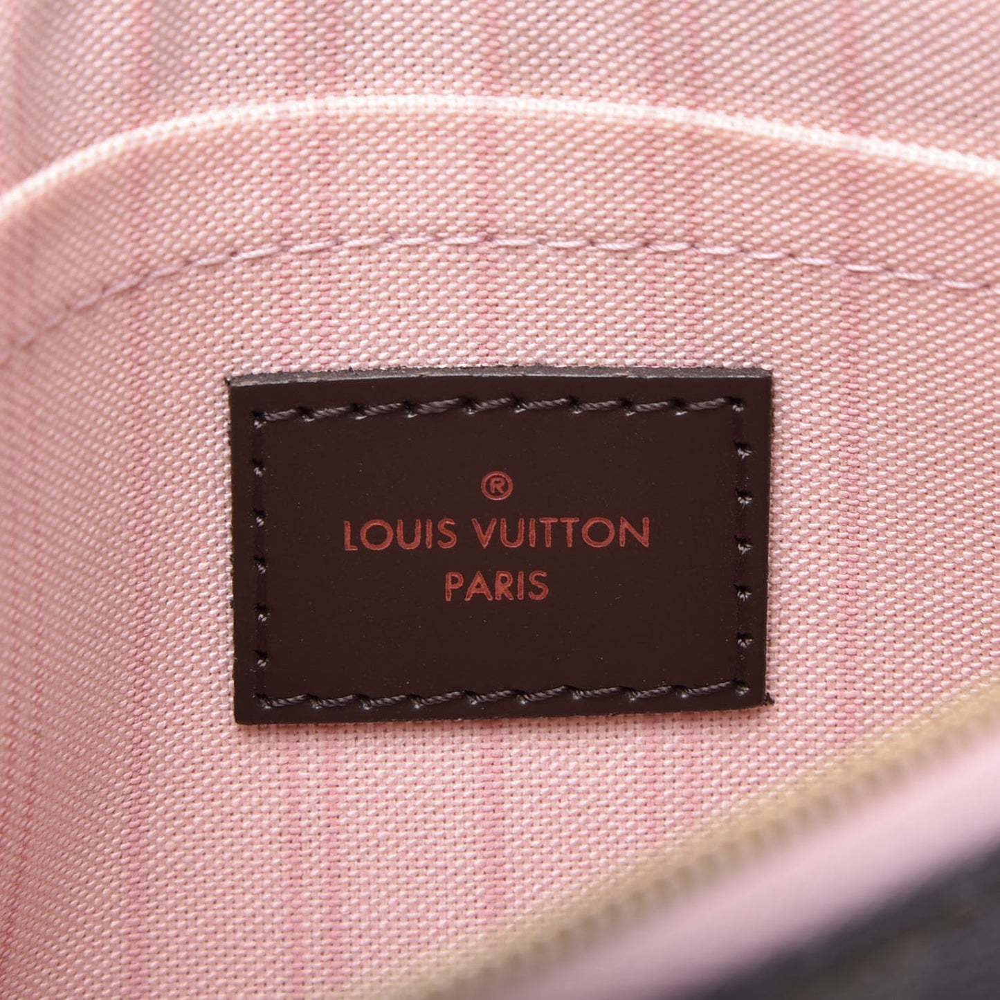 Damier Ebene Neverfull MM GM Pochette Rose Ballerine
