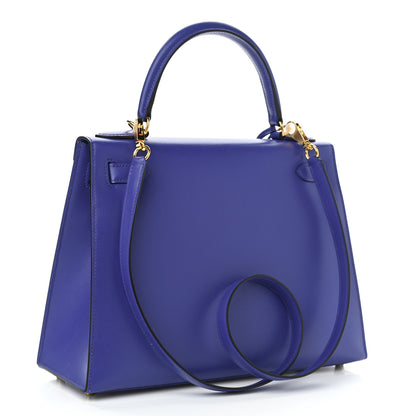 Hermes Tadelakt Kelly Sellier 28 Bleu Electrique 3 of 13