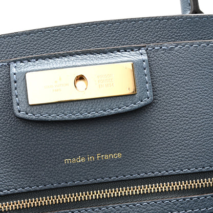Louis Vuitton Grained Calfskin Steamer MM Blue 7 of 12
