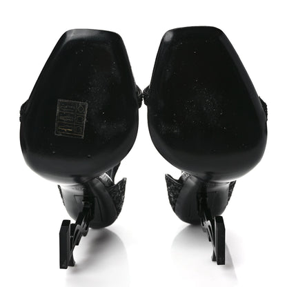 Saint Laurent Glitter Opyum Sandals 36.5 Black 5 of 8
