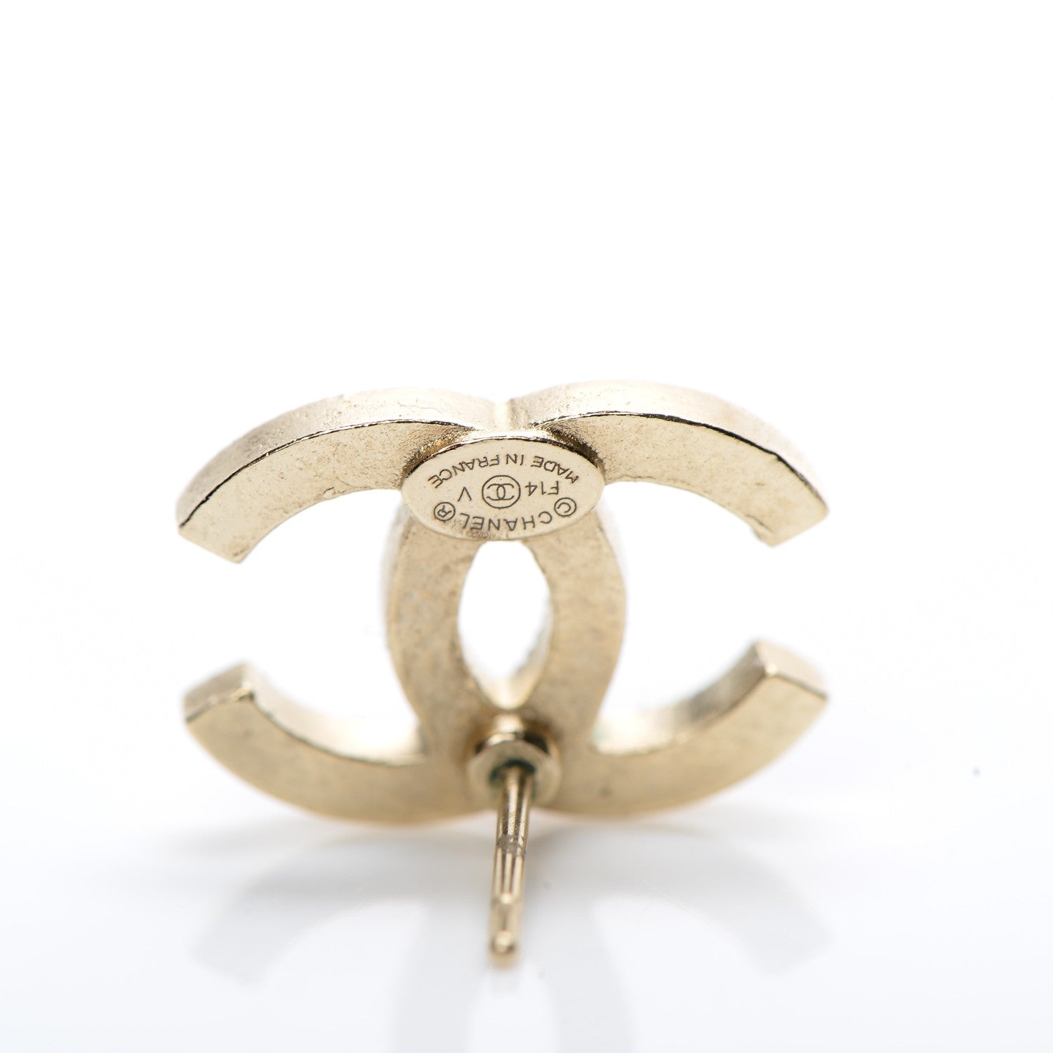 Chanel Crystal CC Earrings Gold 3 of 4