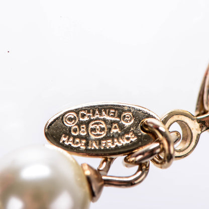 Chanel Pearl Camellia Necklace Gold 4 of 7