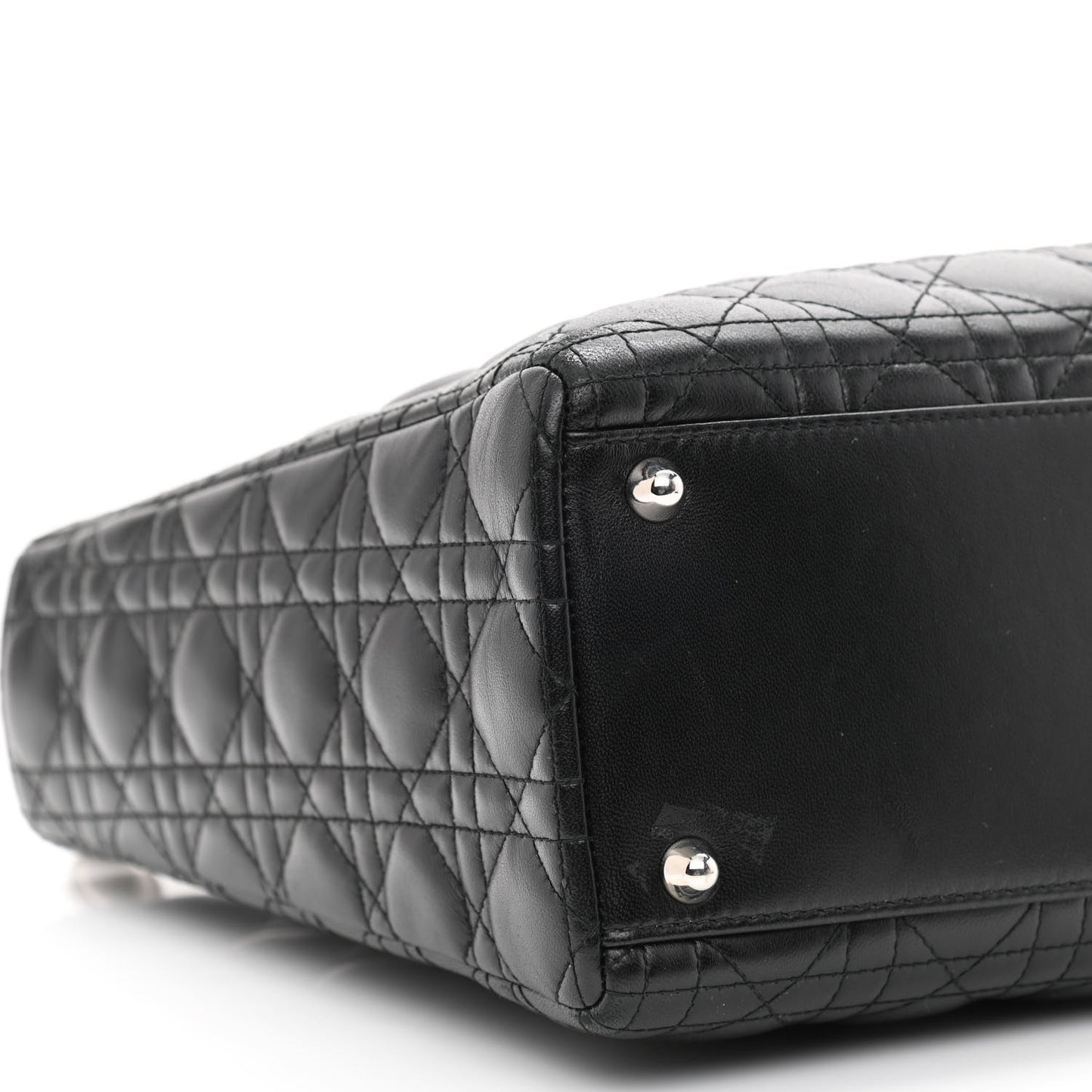 Lambskin Cannage Large Lady Dior Black
