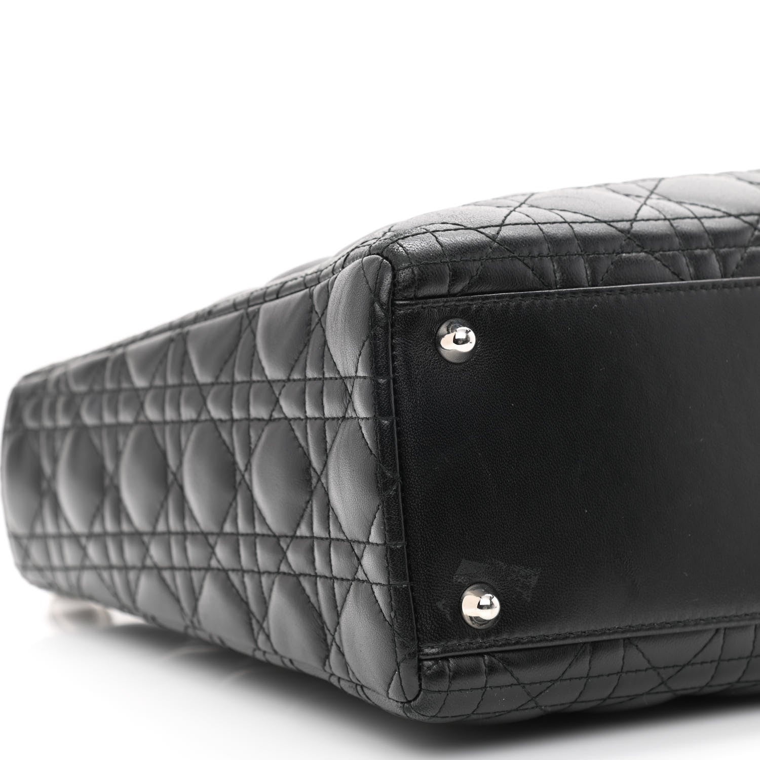 Christian Dior Lambskin Cannage Large Lady Dior Black 10 of 15