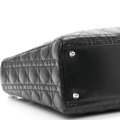 Christian Dior Lambskin Cannage Large Lady Dior Black 10 of 15