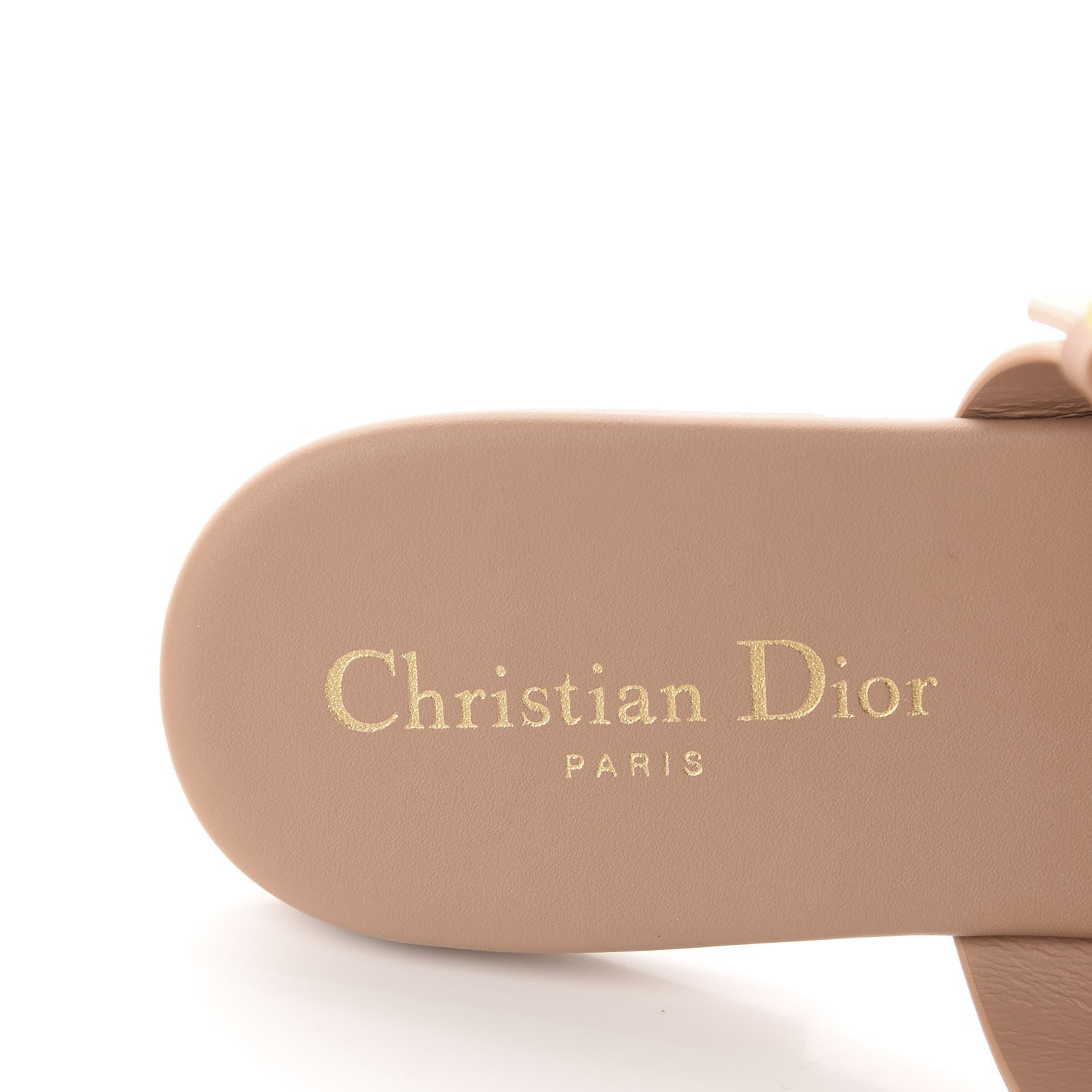 Christian Dior Calfskin D-Dior Slide Sandals 39.5 Rose De Vents 9 of 10