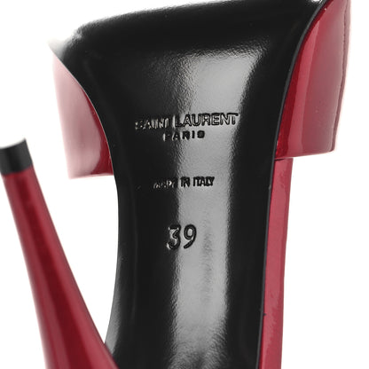 Saint Laurent Vernice Gloss La 16 95 Mule Sandals 39 Tibet Red 8 of 10
