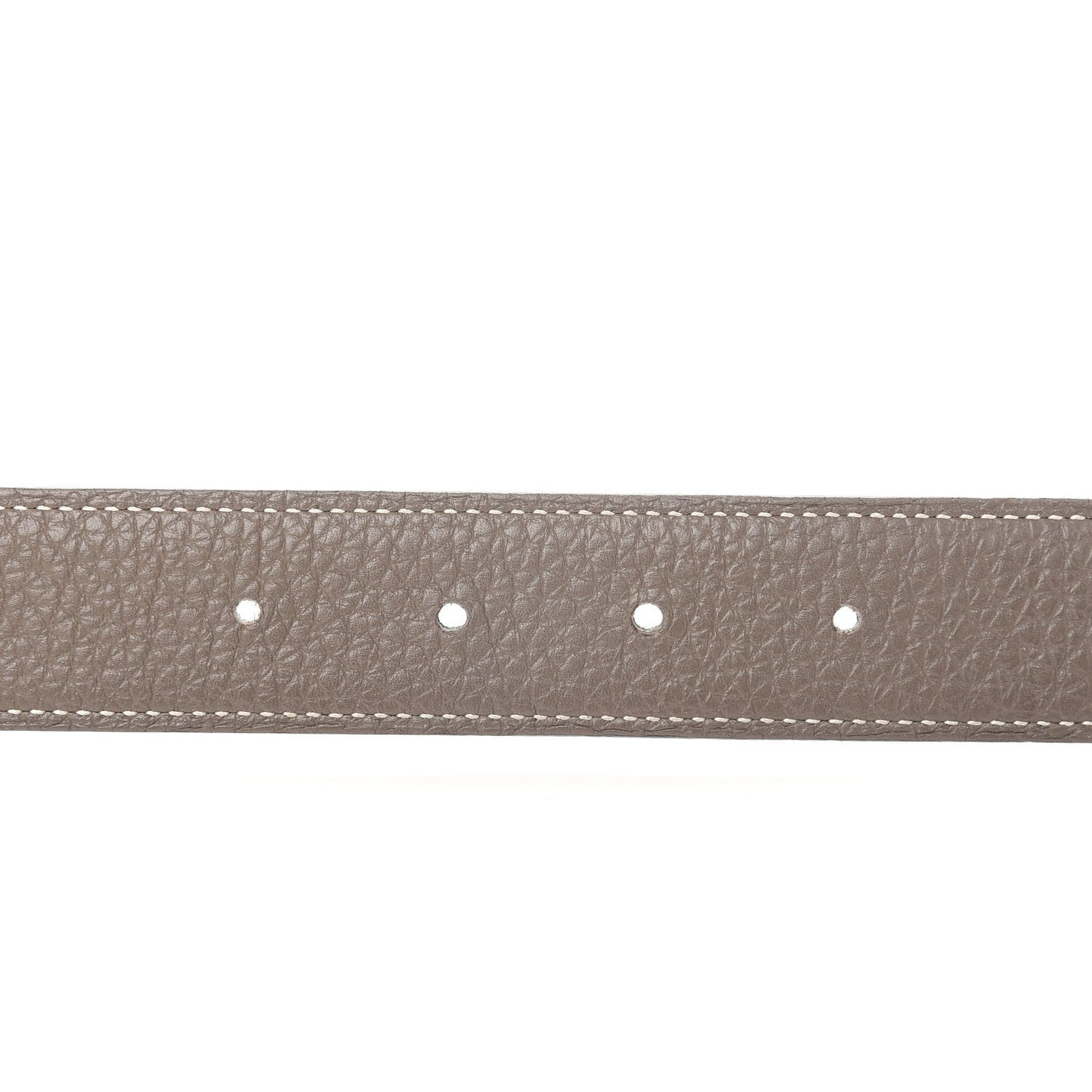 Togo Box 32mm Enamel Quizz H Belt 80 Black Etoupe