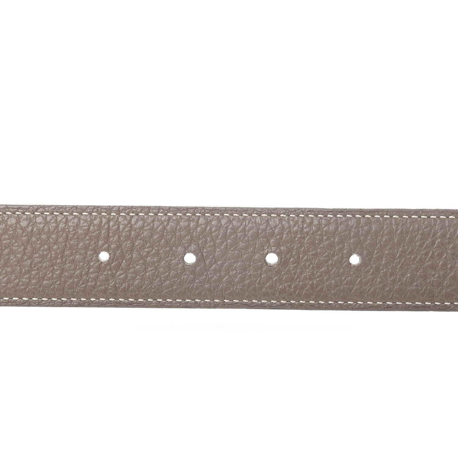 Hermes Togo Box 32mm Enamel Quizz H Belt 80 Black Etoupe 3 of 8