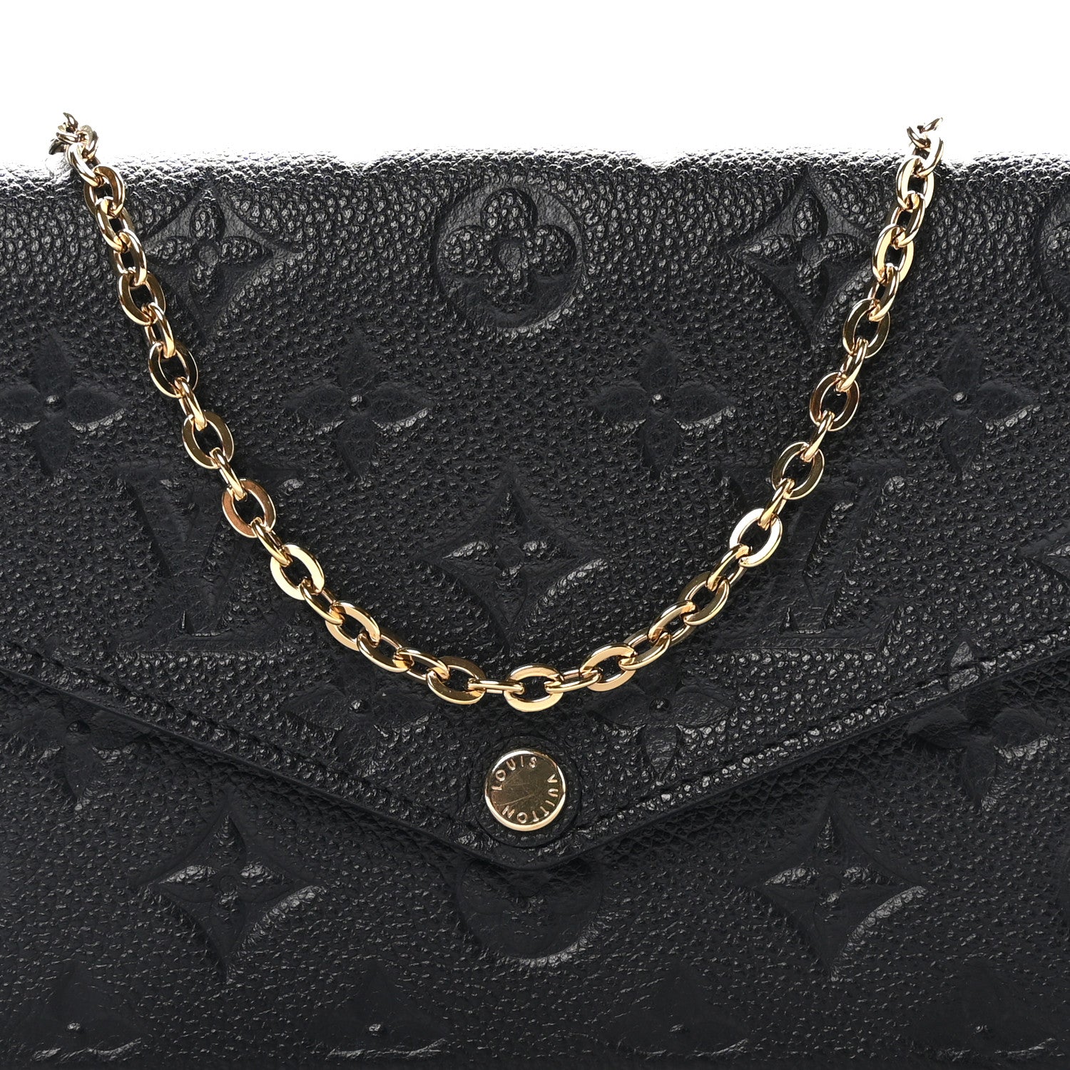 Louis Vuitton Empreinte Pochette Felicie Chain Wallet Black 18 of 23
