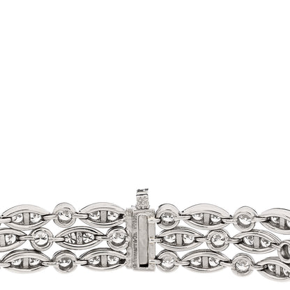Tiffany Platinum Diamond Jazz Three Row Tennis Bracelet 3 of 4