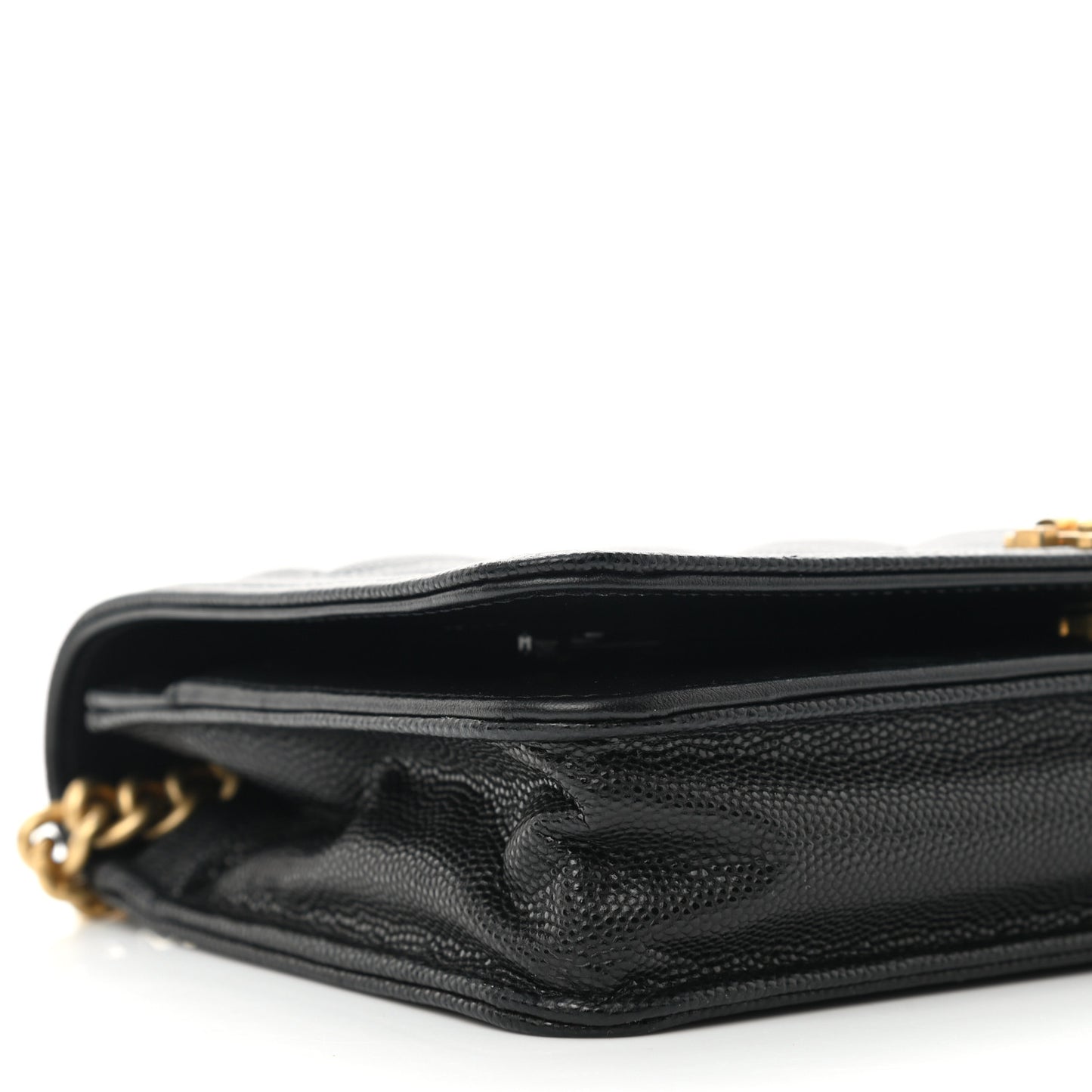 Caviar Quilted Boy Wallet On Chain WOC Black