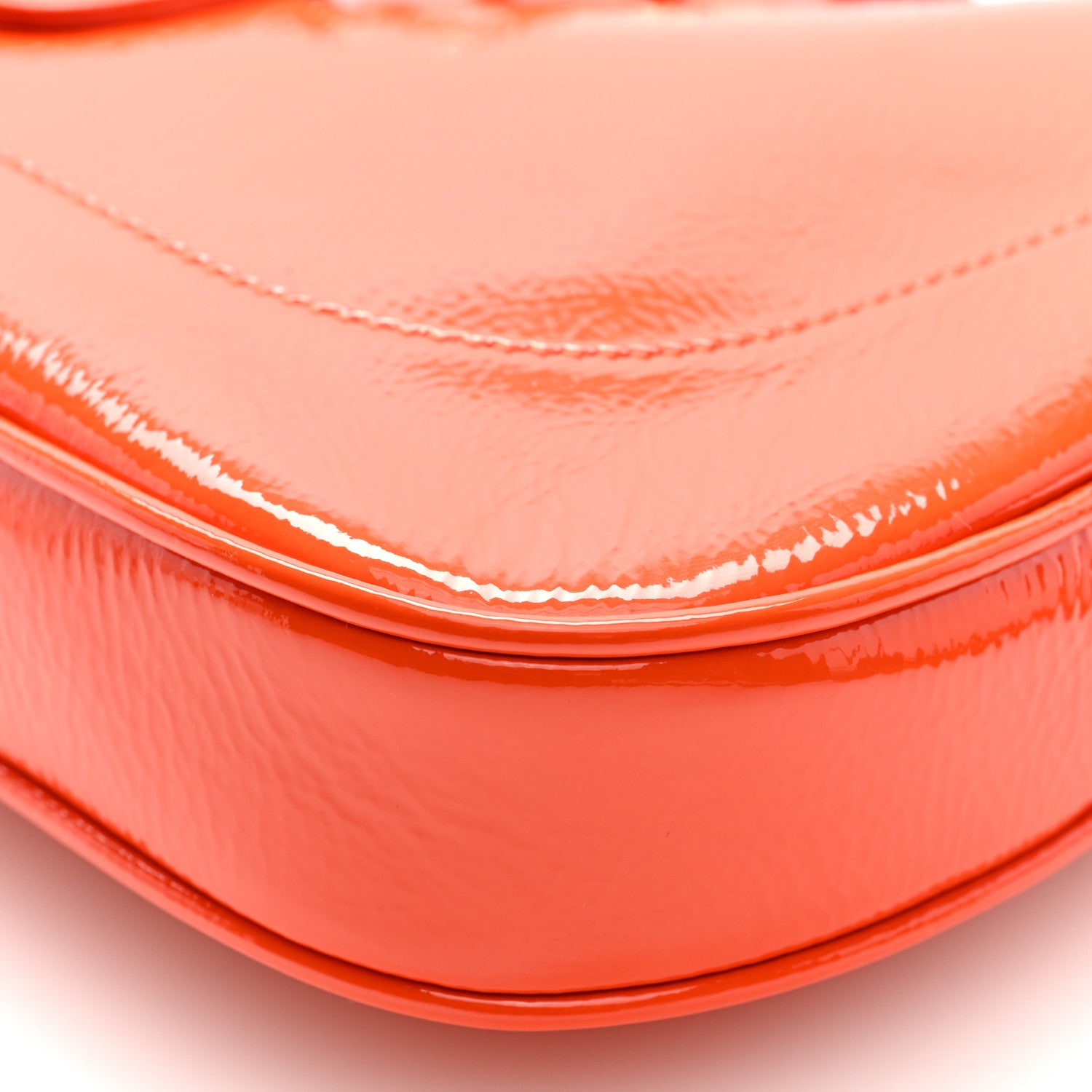 Gucci Patent Calfskin Small Jackie Shoulder Bag Orange 9 of 9