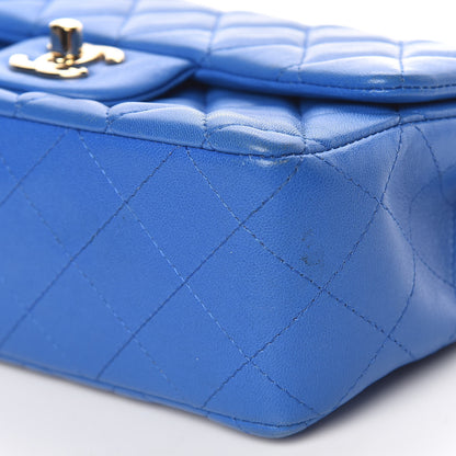 Chanel Lambskin Quilted Mini Rectangular Flap Blue 7 of 14