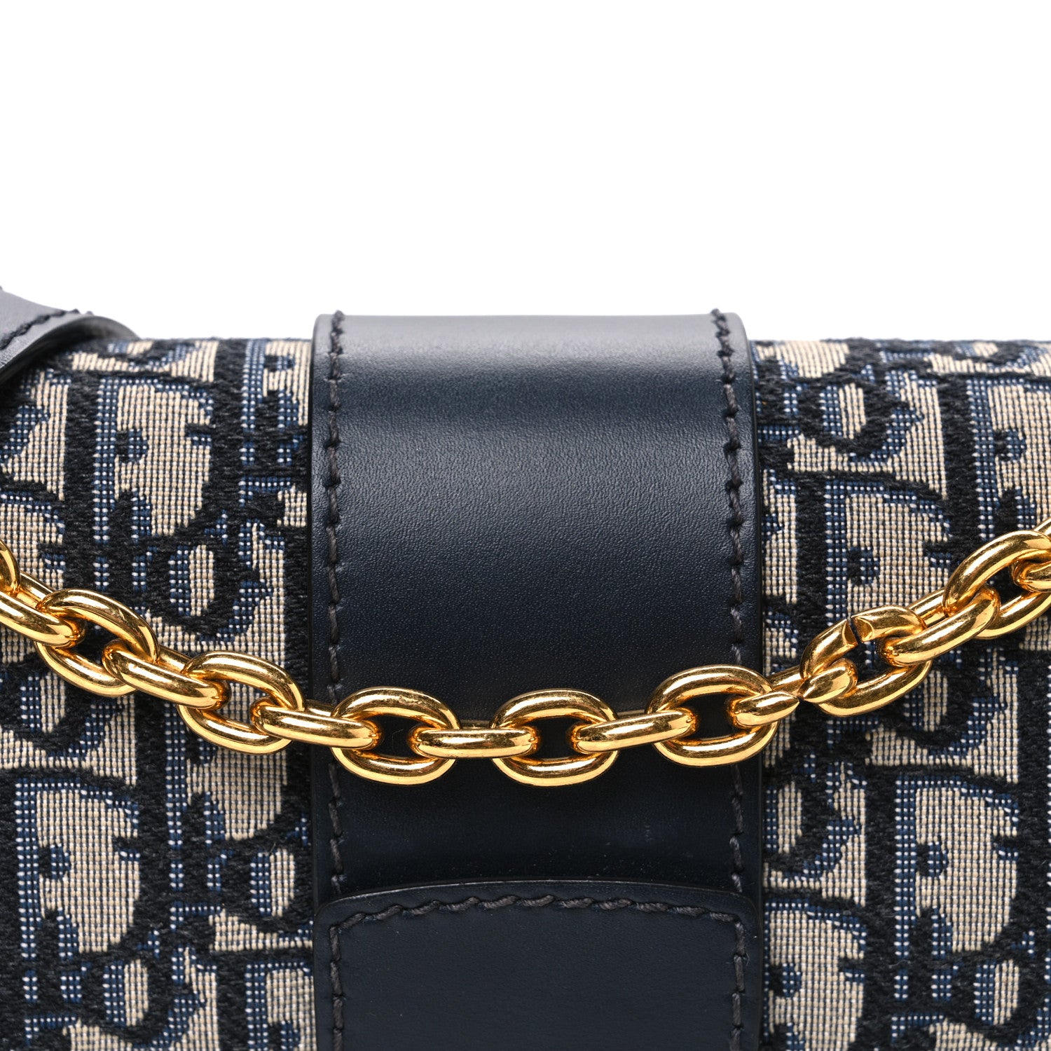 その他 DIOR Christian Dior Oblique 30 Montaigne Flap Bag Blue 1770646