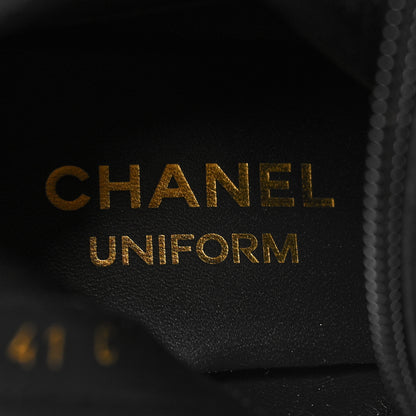 Chanel Stretch Lambskin Cap Toe CC Short Boots 41 Black 8 of 8