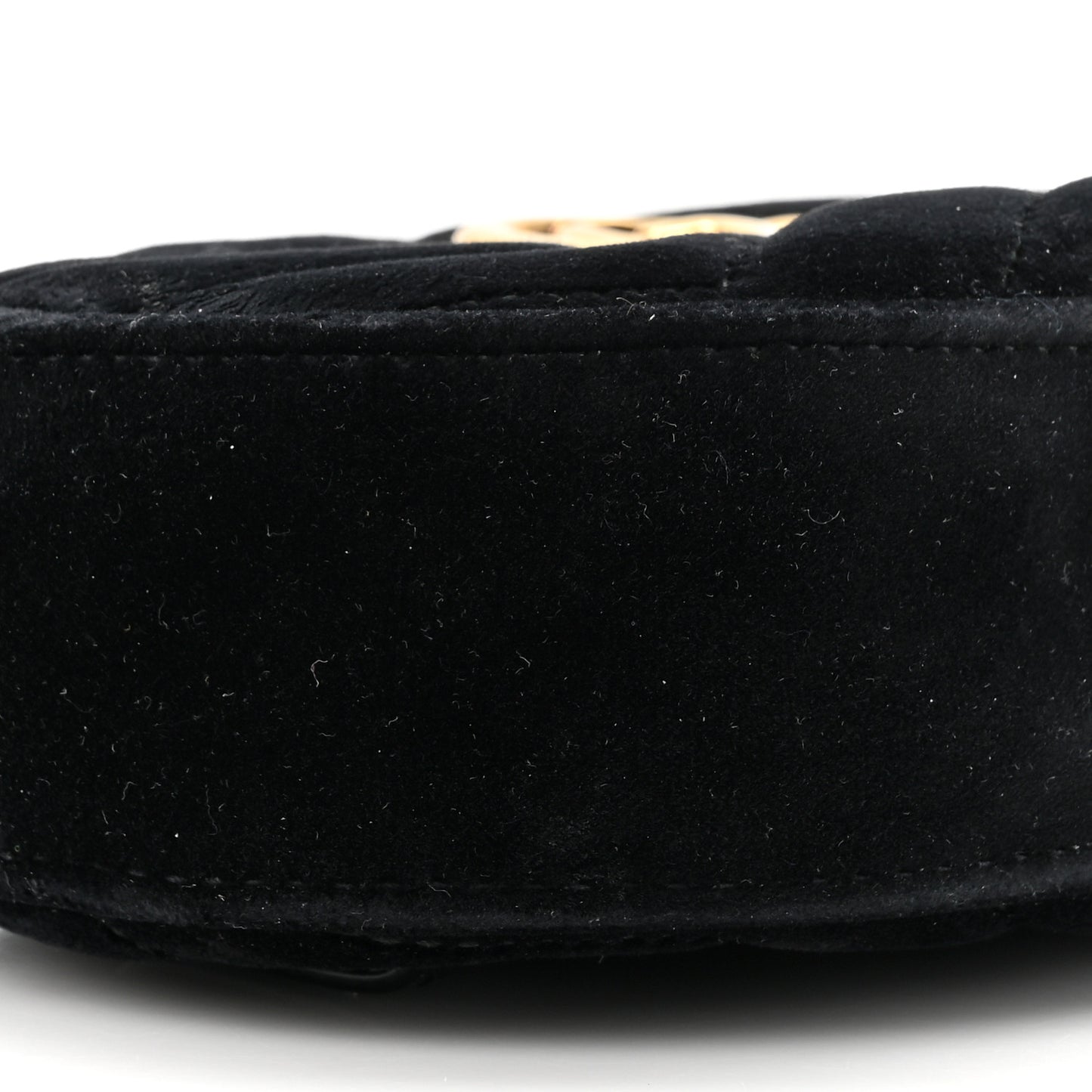Velvet Matelasse GG Marmont Belt Bag 75 30 Black