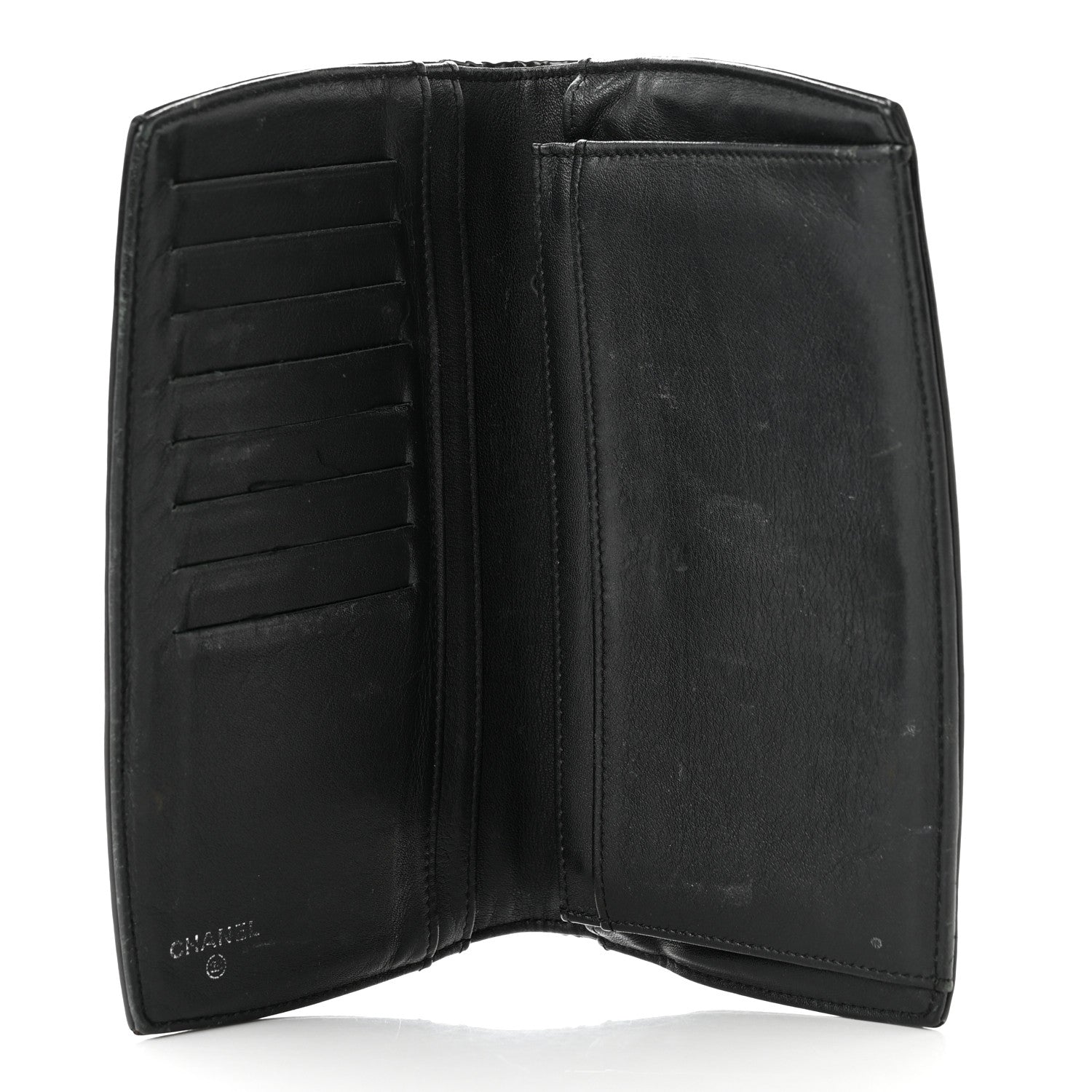 Chanel Patent CC Trousse Maquil Yen Wallet Black 5 of 10