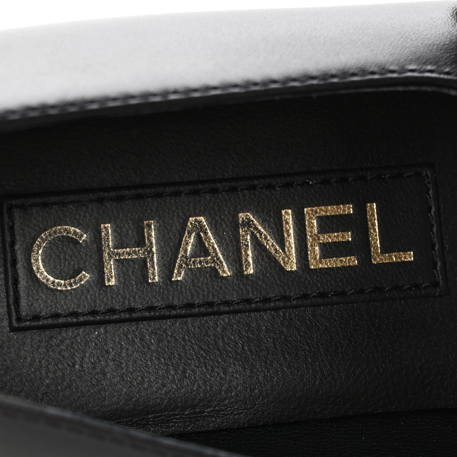Chanel Calfskin Patent Mary Janes Flats 37 Black 8 of 12