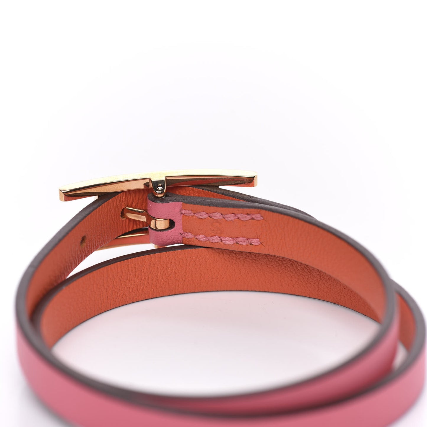 Swift Behapi Double Tour Reversible Bracelet Rose Lipstick Orange Poppy