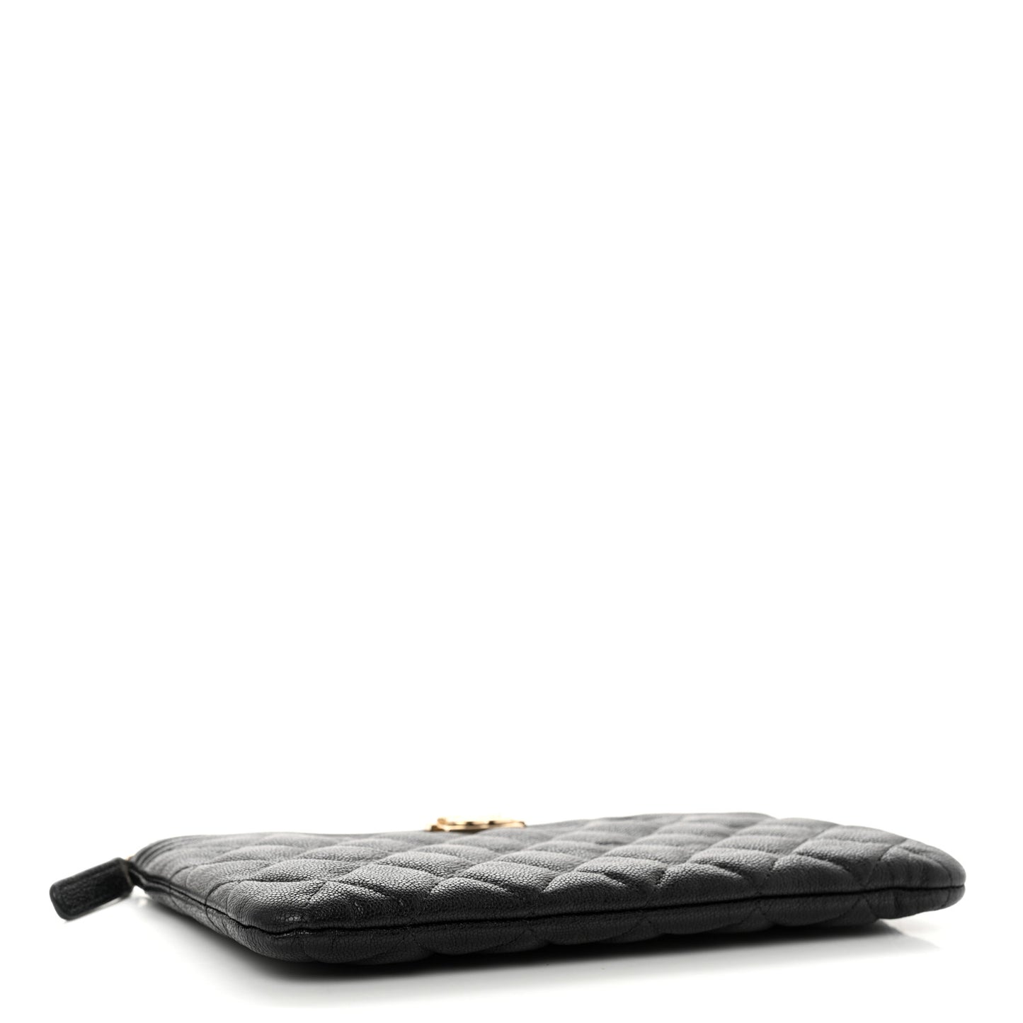 Caviar Quilted Small Boy Cosmetic Case Black