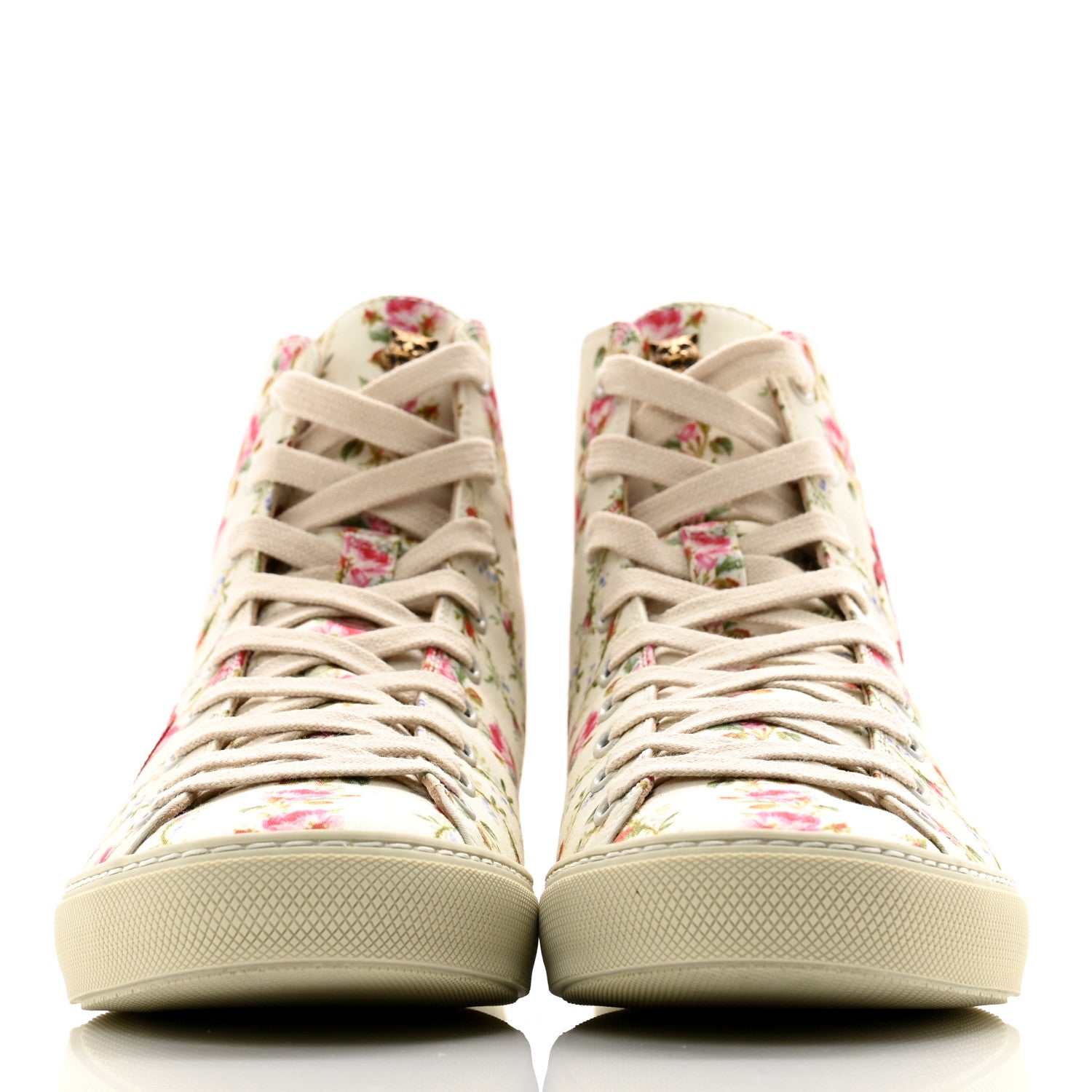 Gucci Canvas Romantic Print Major Blind For Love High Top Sneakers 38 Ivory 2 of 9