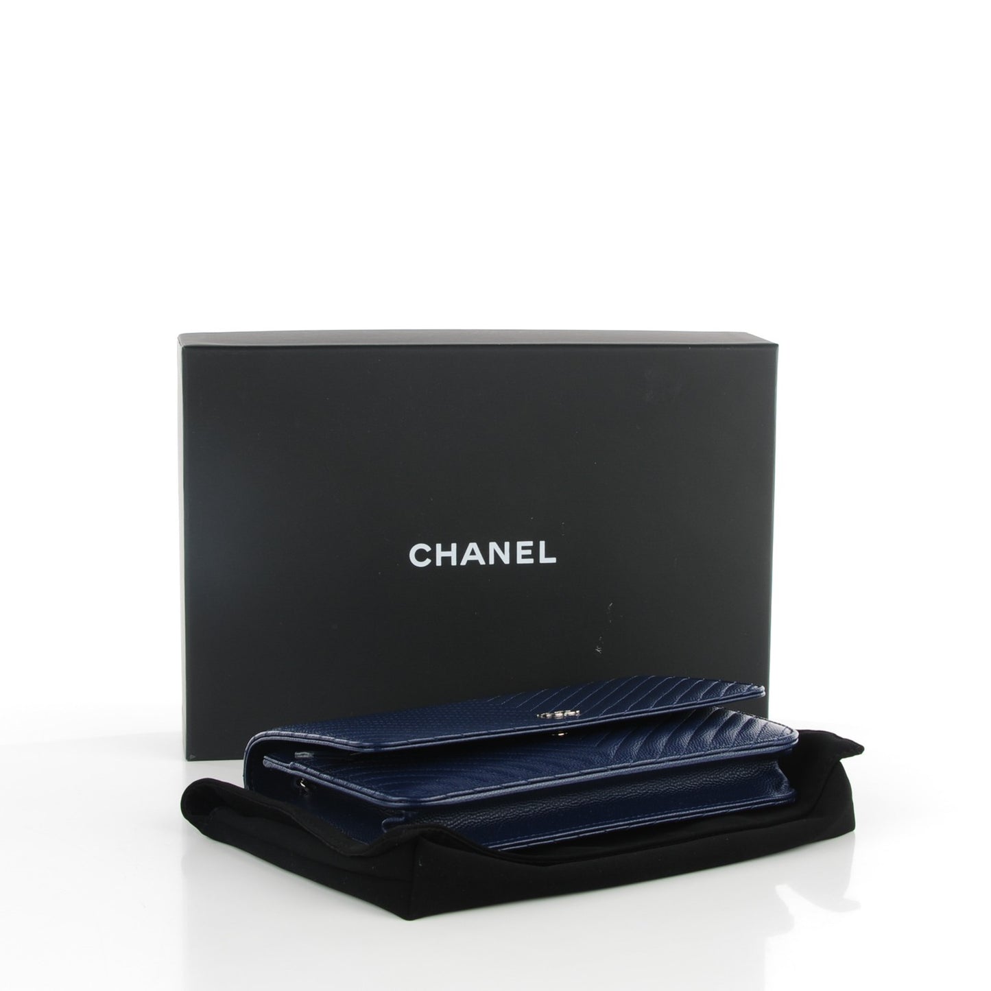 Caviar Chevron Wallet On Chain WOC Navy