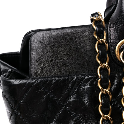 Chanel Glazed Calfskin Stingray Large Bindi CC Tote Black 14 of 14