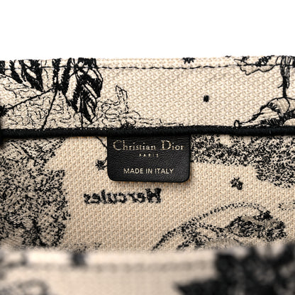 Christian Dior Canvas Embroidered Large Toile De Jouy Book Tote Latte 5 of 11