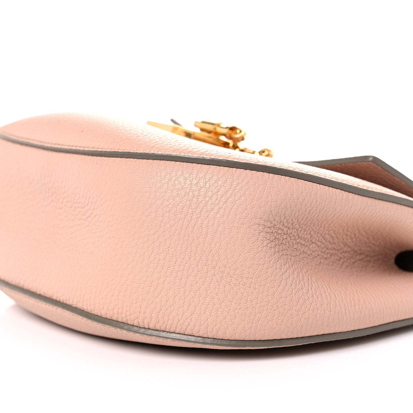 Grained Lambskin Drew Shoulder Bag Cement Pink