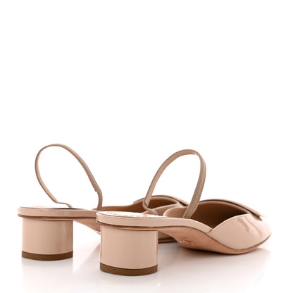 Christian Dior Patent Dior Day Slingback 35mm Pumps 38.5 Nude 4 of 11