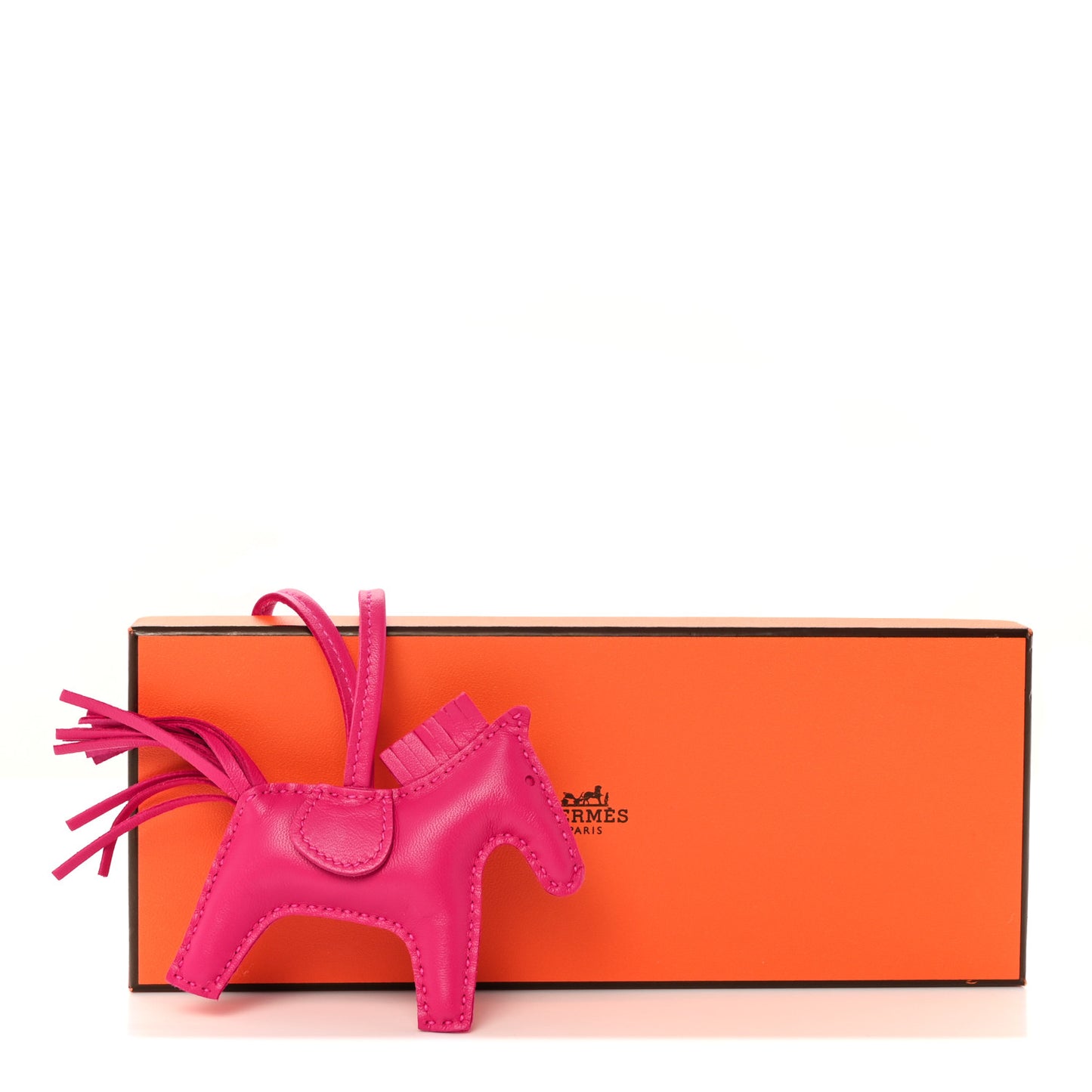 Milo Lambskin Grigri Rodeo Horse Bag Charm PM Rose Mexico