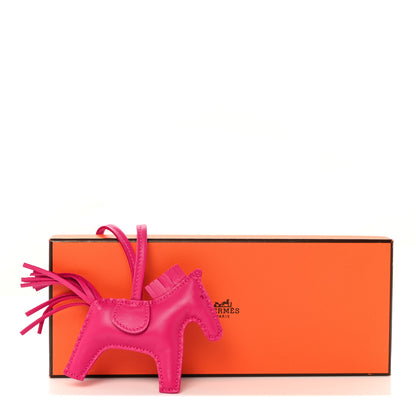 Hermes Milo Lambskin Grigri Rodeo Horse Bag Charm PM Rose Mexico 6 of 6