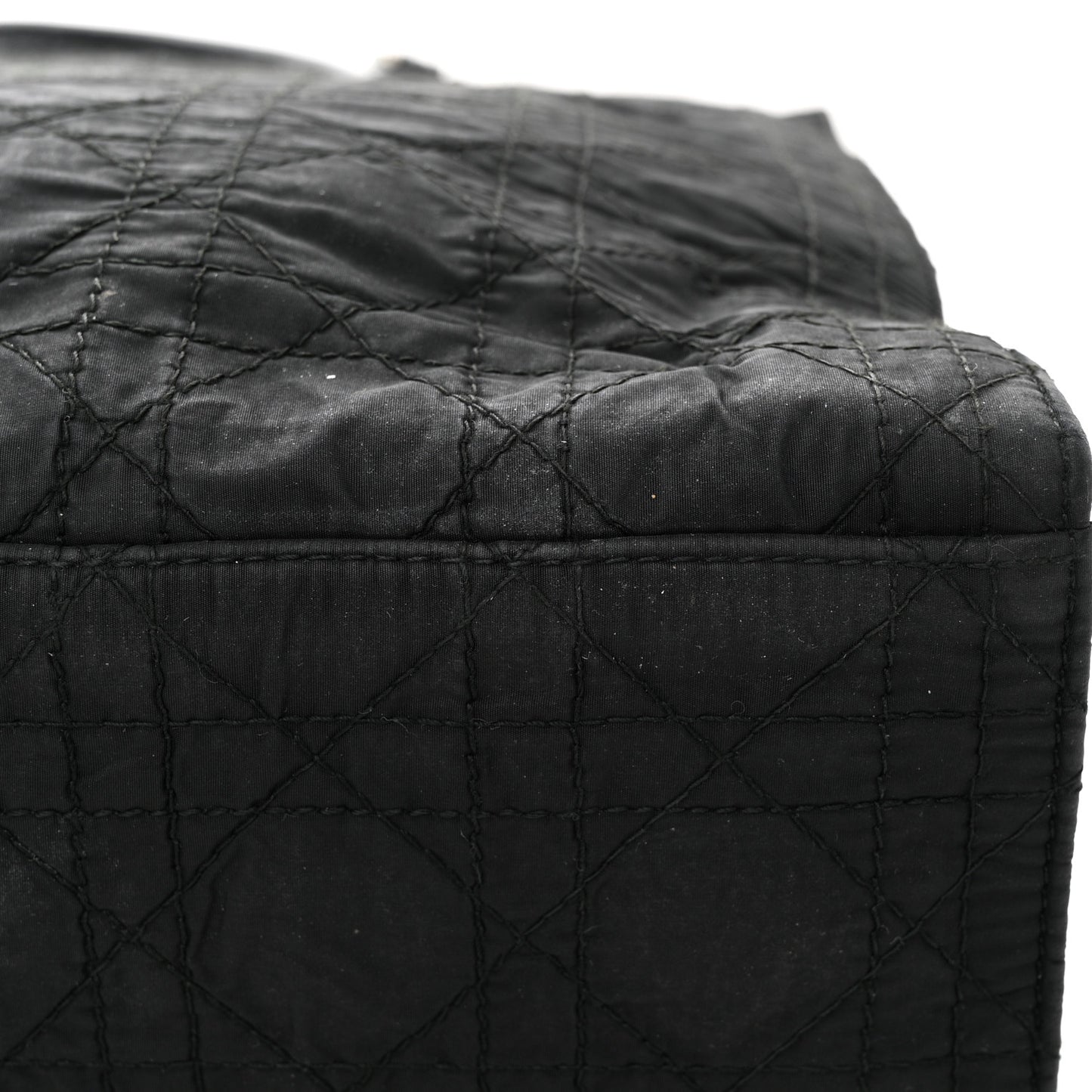Nylon Cannage Large Tote Black