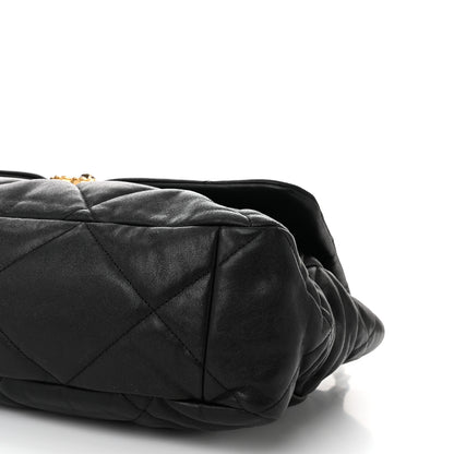 Chanel Lambskin Quilted Maxi Chanel 19 Flap Black 10 of 10