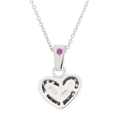 Roberto Coin 18K White Gold Diamond .44ctw Tiny Treasures Puffed Heart Pendant Necklace 3 of 4