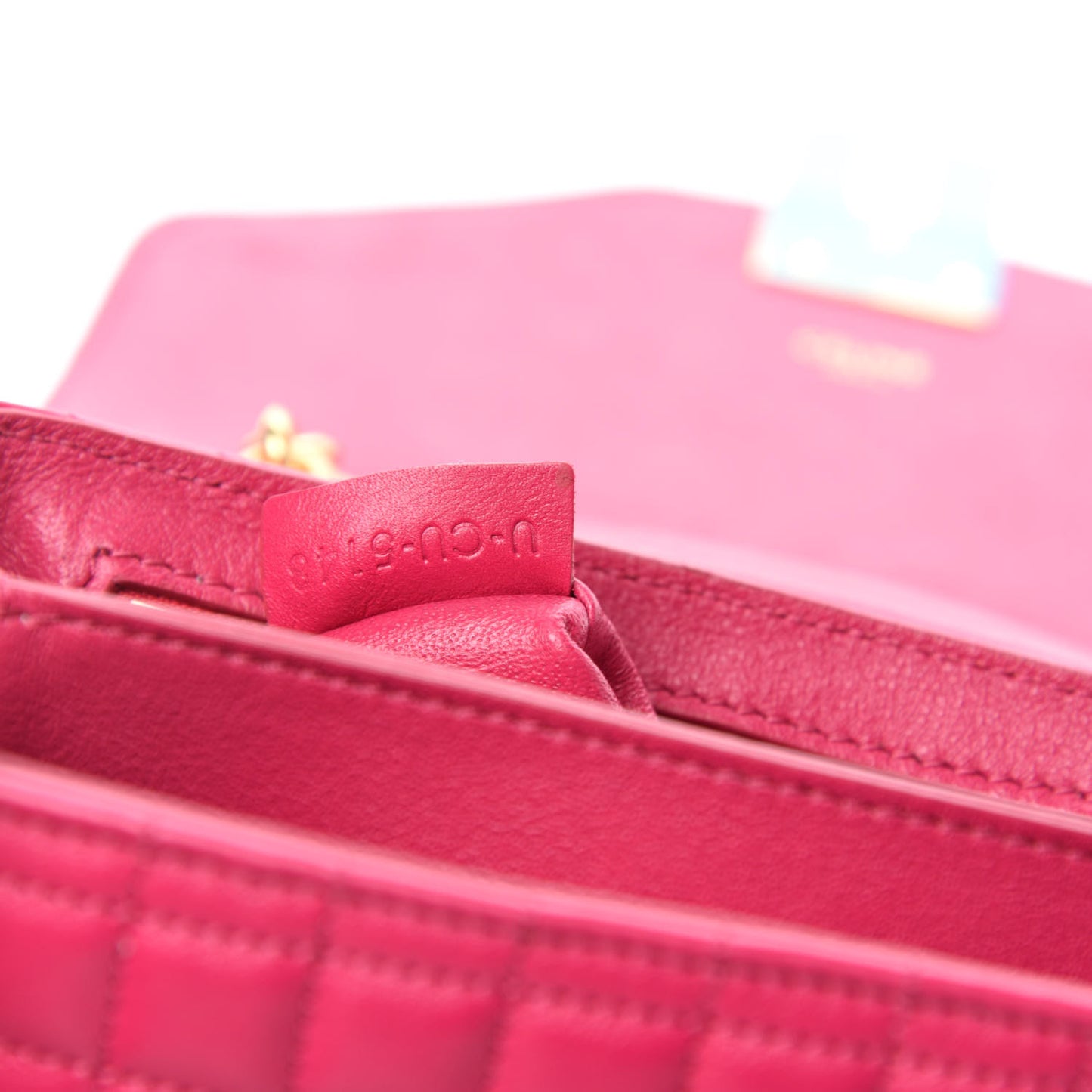 Calfskin Quilted Medium C Bag Pink
