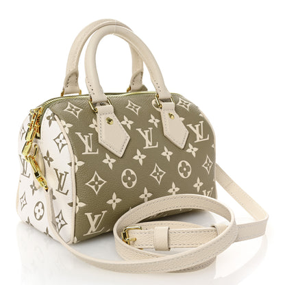 Louis Vuitton Empreinte Monogram Spring in the City Speedy Bandouliere 20 Kaki Beige Cream 3 of 9