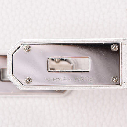 Hermes Taurillon Clemence JPG Birkin 42 White 8 of 25