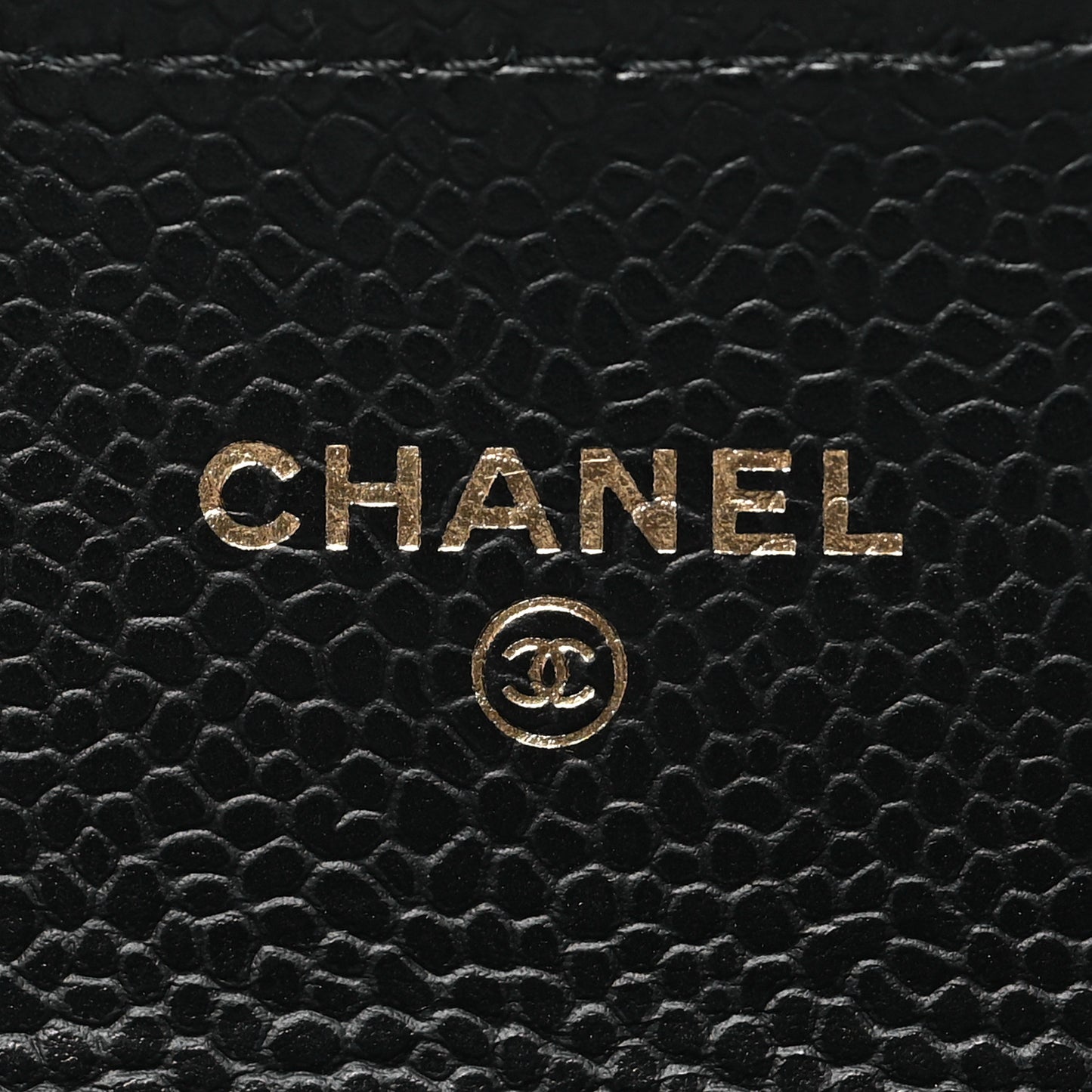 Caviar Quilted Flap Card Holder Wallet Black