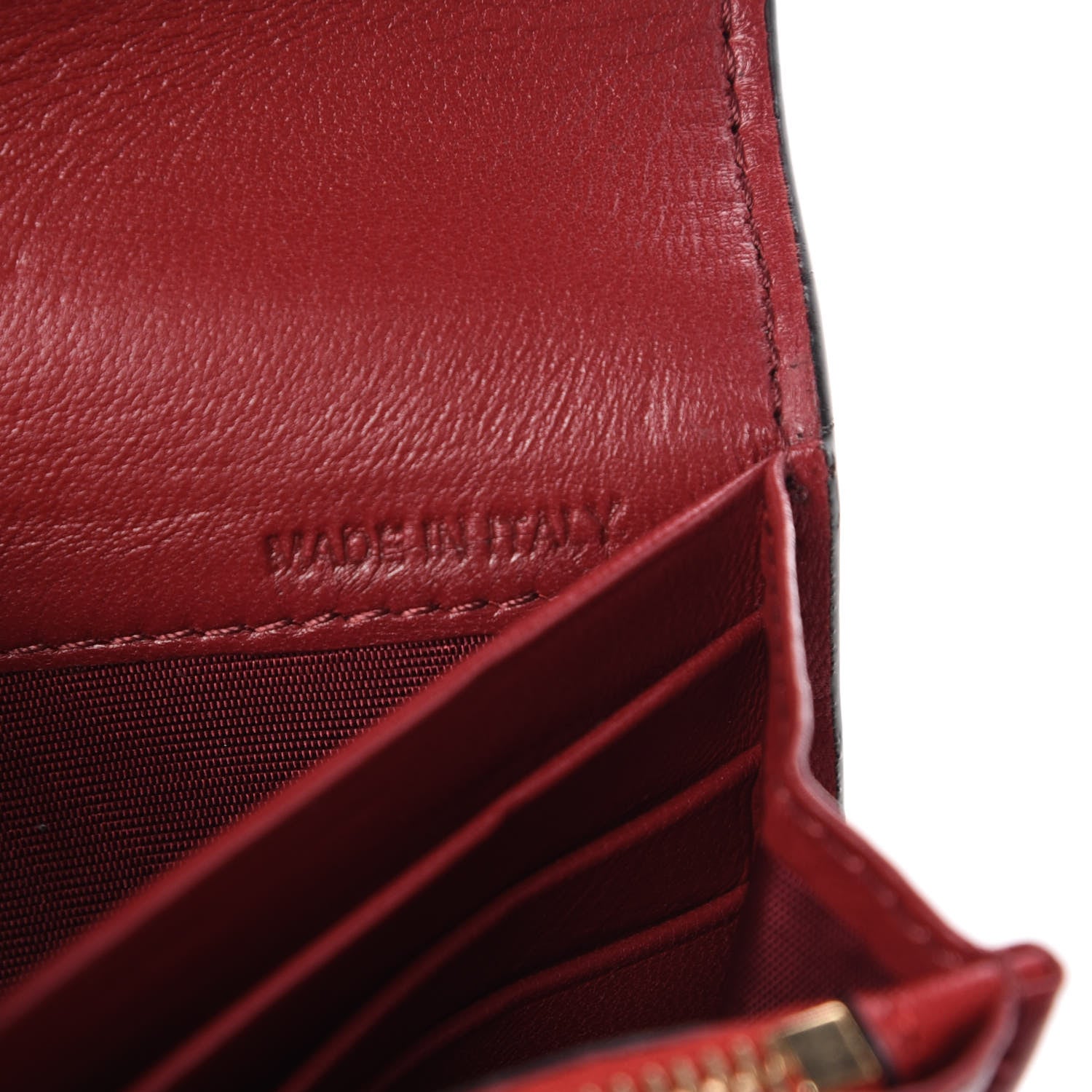 Valentino Garavani Nappa Rockstud Spike Flap Wallet Rubino 7 of 9