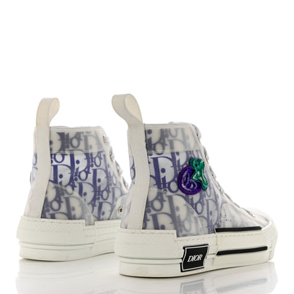 Christian Dior X KENNY SCARF Technical Canvas Oblique Patch Mens B23 High Top Sneakers 37 White Blue 4 of 9