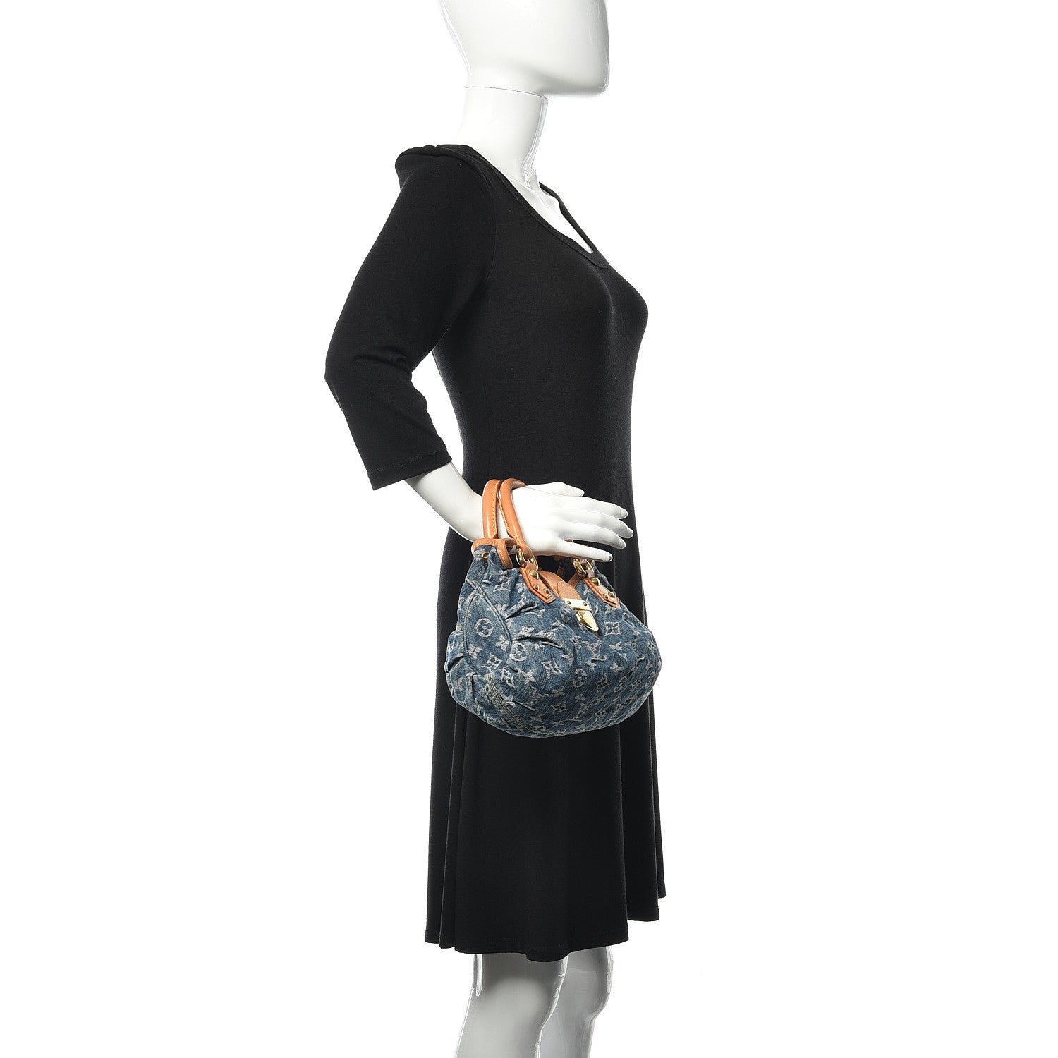 Louis Vuitton Monogram Denim Pleaty Blue 2 of 8