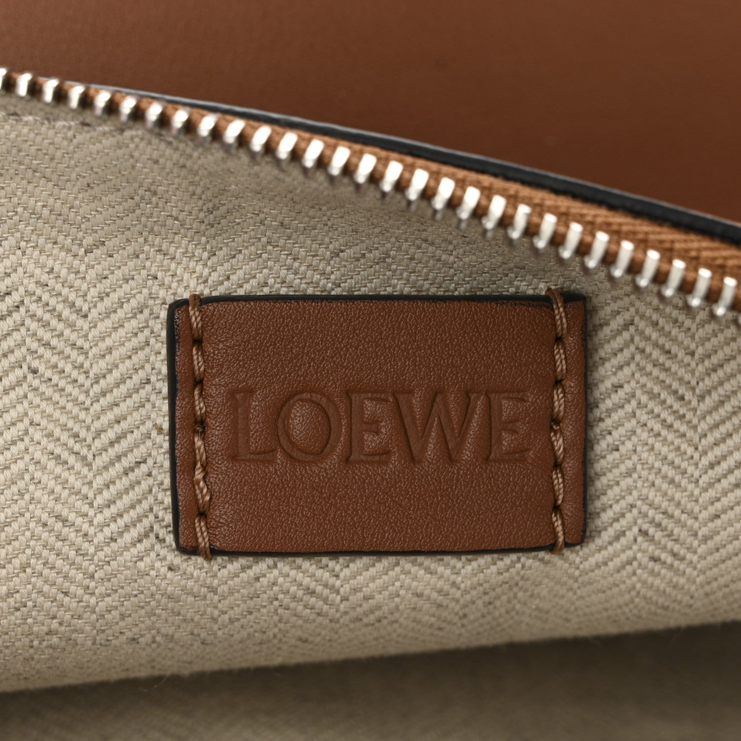 Loewe Supple Smooth Calfskin Jacquard Small Cubi Crossbody Bag Tan 6 of 10