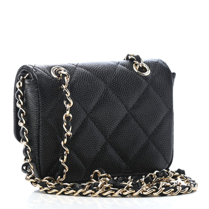 Chanel Caviar Quilted Mini Chain Belt Bag Black 3 of 8