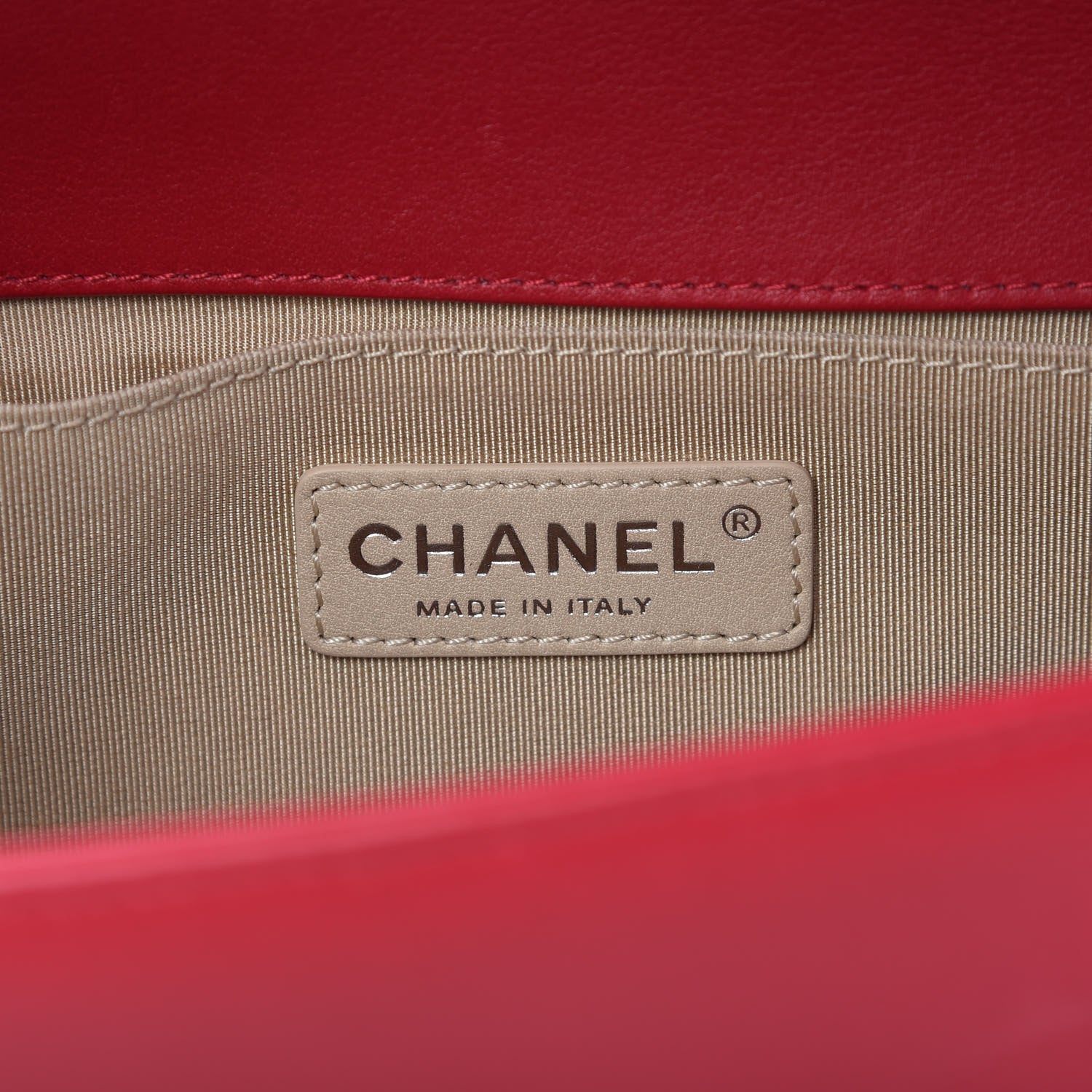 Chanel Calfskin Chevron Quilted Medium Boy Flap Red 8 of 11